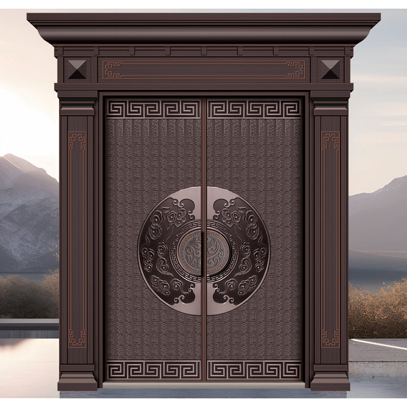 藝術鑄鋁大門個性化圖案.本地門市.豪宅別墅私樓入戶大門.可來圖訂製