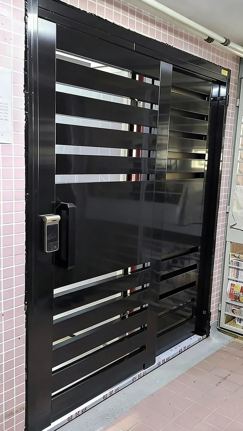 304鋼閘門 可製作成單趟鋼閘、半趟鋼閘、大細趟鋼閘、3趟鋼閘、鋼掩閘、和諧式